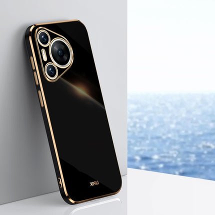 XINLI Straight 6D Plating Gold Edge TPU Phone Case, For Huawei Pura 70 Ultra, For Huawei Nova 12 SE, For Huawei Pura 70 Pro / Pura 70 Pro+