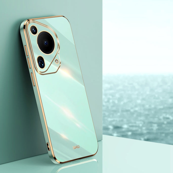 XINLI Straight 6D Plating Gold Edge TPU Phone Case, For Huawei Pura 70 Ultra, For Huawei Nova 12 SE, For Huawei Pura 70 Pro / Pura 70 Pro+
