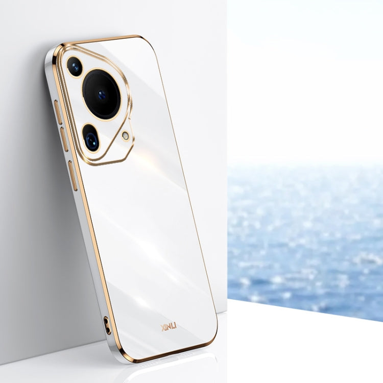 XINLI Straight 6D Plating Gold Edge TPU Phone Case, For Huawei Pura 70 Ultra, For Huawei Nova 12 SE, For Huawei Pura 70 Pro / Pura 70 Pro+