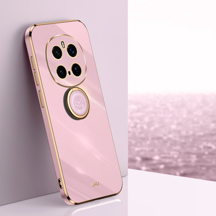 XINLI Straight 6D Plating Gold Edge TPU Shockproof Case with Ring Holder, For Honor Magic7 Pro, For Honor Magic7, For Honor X60 Pro
