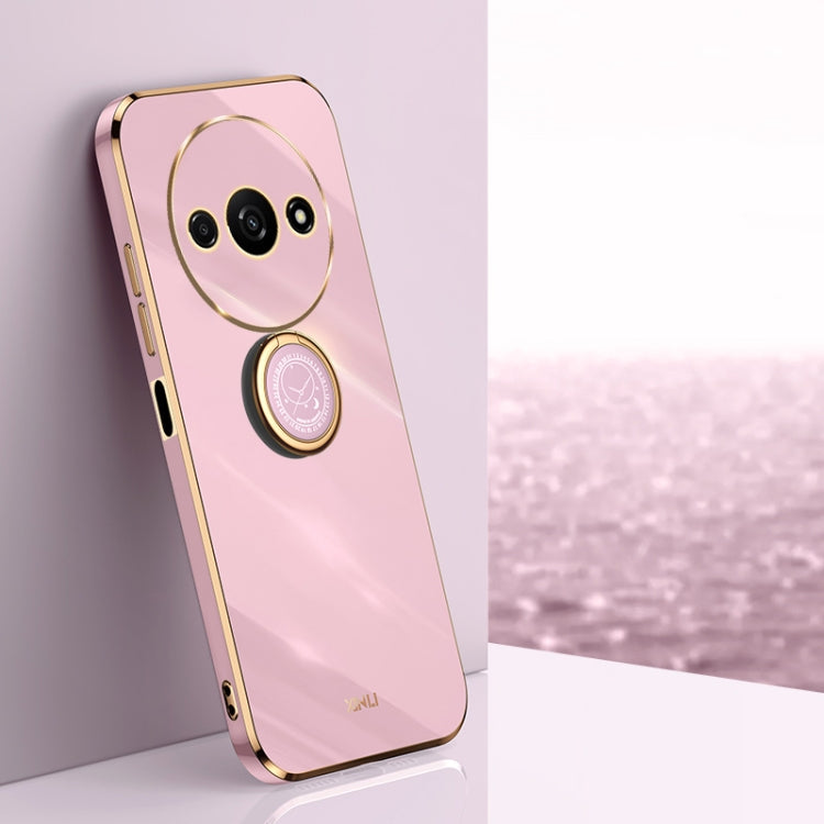 XINLI Straight Edge 6D Electroplate TPU Phone Case with Ring Holder, For Xiaomi Civi 4 Pro, For Xiaomi Redmi A3, For Xiaomi 14 Ultra 5G