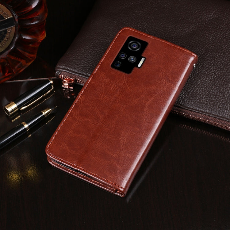 idewei Crazy Horse Texture Horizontal Flip Leather Case with Holder & Card Slots & Wallet, For Vivo X50 Pro, For ZTE Blade V 2020