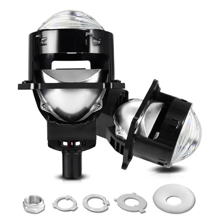 T01 1 Pair 3 inch Car Bifocal LED Lens Headlight, Left Driving, T01