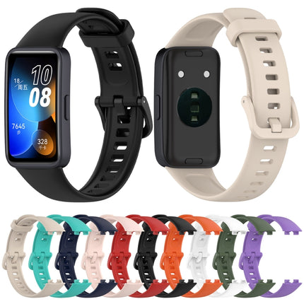 Solid Color Colorful Buckle Silicone Watch Band, For Huawei Band 10 / 9 / 8