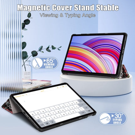Custer Painted 3-Fold Stand Leather Smart Tablet Case, For Xiaomi Redmi Pad Pro 12.1