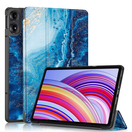 Custer Painted 3-Fold Stand Leather Smart Tablet Case, For Xiaomi Redmi Pad Pro 12.1