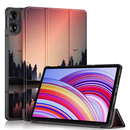 Custer Painted 3-Fold Stand Leather Smart Tablet Case, For Xiaomi Redmi Pad Pro 12.1