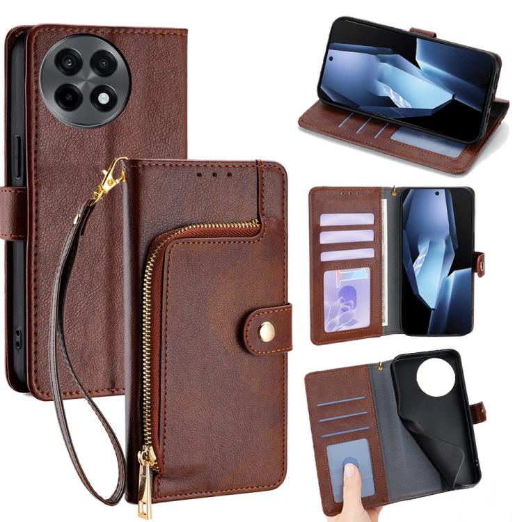 Zipper Bag Leather Phone Case, For OnePlus Ace 5 / 5 Pro, For OnePlus Ace 3 Pro 5G, For OnePlus Nord CE 4 Lite 5G, For OnePlus Ace 3V 5G, For OnePlus Nord CE4