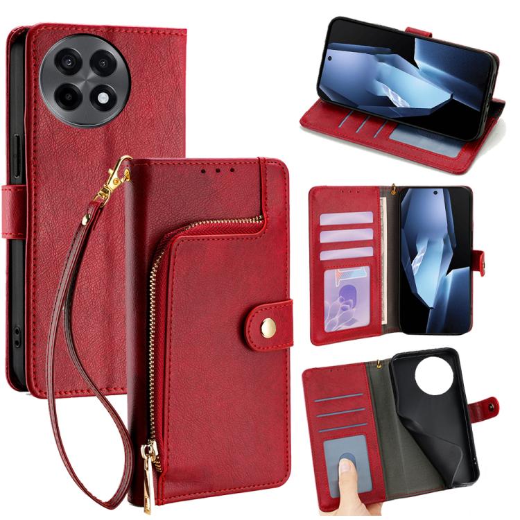 Zipper Bag Leather Phone Case, For OnePlus Ace 5 / 5 Pro, For OnePlus Ace 3 Pro 5G, For OnePlus Nord CE 4 Lite 5G, For OnePlus Ace 3V 5G, For OnePlus Nord CE4
