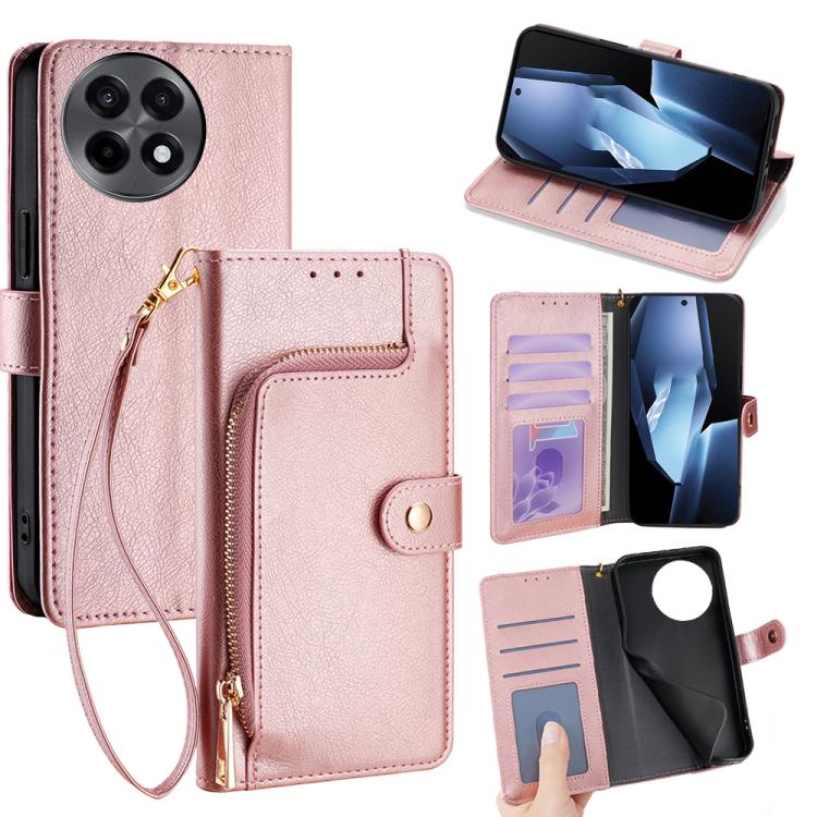 Zipper Bag Leather Phone Case, For OnePlus Ace 5 / 5 Pro, For OnePlus Ace 3 Pro 5G, For OnePlus Nord CE 4 Lite 5G, For OnePlus Ace 3V 5G, For OnePlus Nord CE4