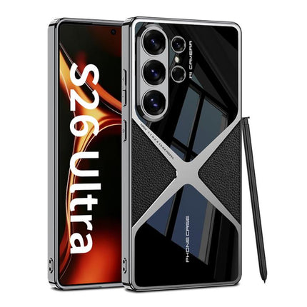 GKK Leather Electroplating Supersonic Speed Shockproof Phone Case, For Samsung Galaxy S26 Ultra 5G, For Samsung Galaxy S25 Ultra 5G, For Samsung Galaxy S24 Ultra, For Samsung Galaxy S23 Ultra
