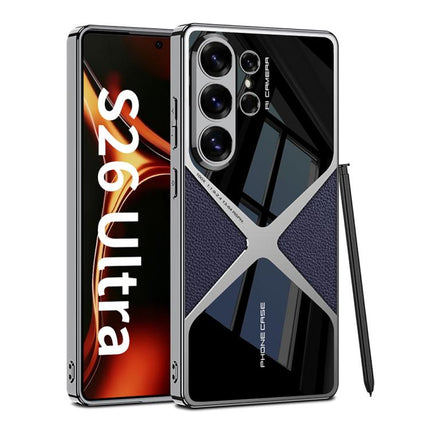 GKK Leather Electroplating Supersonic Speed Shockproof Phone Case, For Samsung Galaxy S26 Ultra 5G, For Samsung Galaxy S25 Ultra 5G, For Samsung Galaxy S24 Ultra, For Samsung Galaxy S23 Ultra