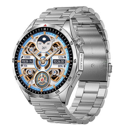 GTS4/LT09 1.5 inch IP67 Fitness Wellness Smart Watch Support Bluetooth Call / Sleep / Blood Oxygen / Heart Rate Health Monitor, Silicone Strap, Steel Strap