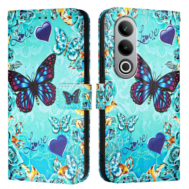 Colored Drawing Pattern Plain Weave Leather Phone Case, For OnePlus Nord CE4, For OnePlus 12R 5G Global, For OnePlus 12 5G Global