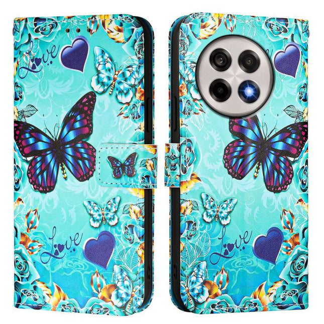 Colored Drawing Pattern Plain Weave Leather Phone Case, For OnePlus 13R / Ace 5 / 5 Pro, For OnePlus Nord 4 5G, For OnePlus Nord CE4 Lite