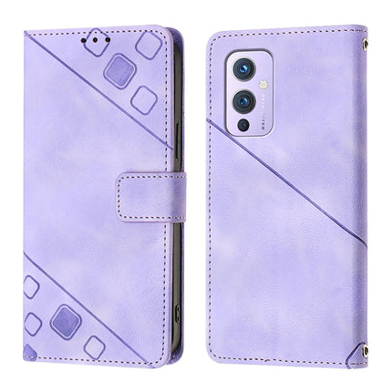 Skin-feel Embossed Leather Phone Case, For OnePlus 9, For OnePlus Nord N10 5G