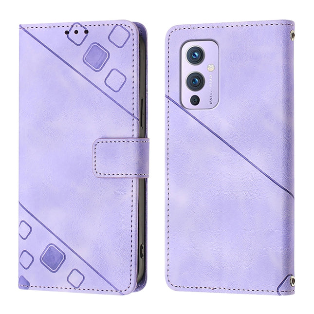Skin-feel Embossed Leather Phone Case, For OnePlus 9, For OnePlus Nord N10 5G