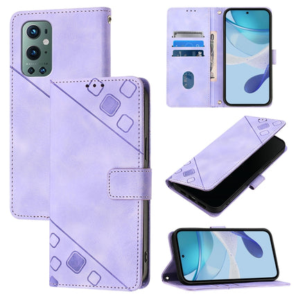Skin-feel Embossed Leather Phone Case, For OnePlus 9R / 8T, For OnePlus Nord CE 5G, For OnePlus Nord 2 5G, For OnePlus 9 Pro
