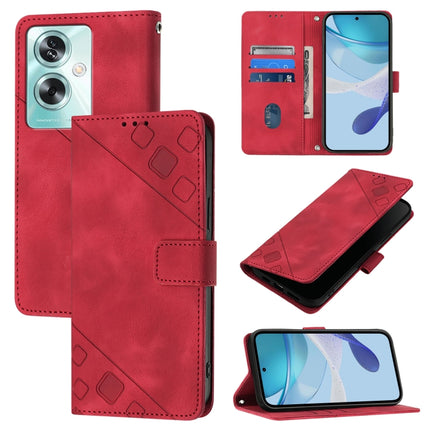 Skin-feel Embossed Leather Phone Case, For OnePlus Nord CE4, For OnePlus Nord N30 SE, For OnePlus 12R 5G Global, For OnePlus 12 5G Global