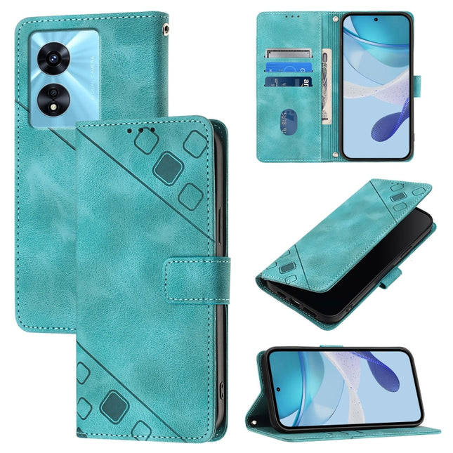 Skin-feel Embossed Leather Phone Case, For OnePlus Nord CE3 5G India, For OnePlus Ace 2V / Nord 3, For OnePlus Nord N300, For OnePlus Nord N20 SE Global