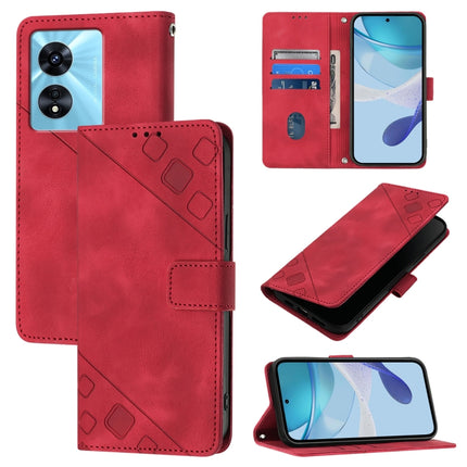 Skin-feel Embossed Leather Phone Case, For OnePlus Nord CE3 5G India, For OnePlus Ace 2V / Nord 3, For OnePlus Nord N300, For OnePlus Nord N20 SE Global