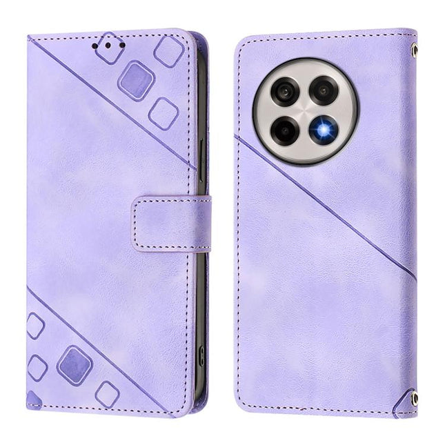 Skin-feel Embossed Leather Phone Case, For OnePlus 13R / Ace 5 Pro 5G, For OnePlus Nord 4 5G, For OnePlus Nord 4 5G Global, For OnePlus Nord CE4 Lite 5G