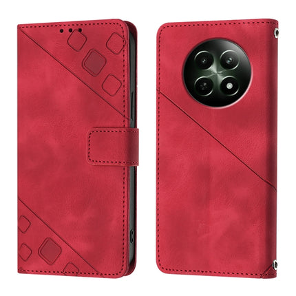 Skin-feel Embossed Leather Phone Case, For Realme Narzo 70 Pro India, For Realme 12 5G Global, For Realme Note 50 4G Global / Realme C51 4G, For Realme C53 4G / Narzo N53 4G Global