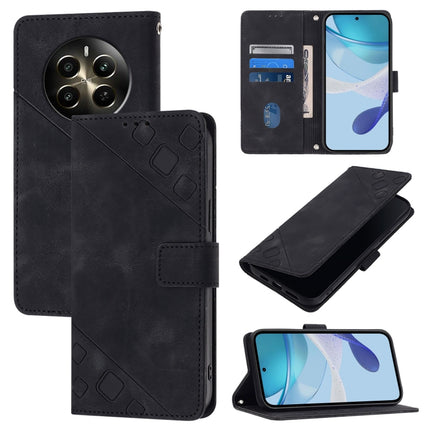 Skin-feel Embossed Leather Phone Case, For Realme 13 Pro 5G / 13 Pro+ 5G, For Realme GT 6 5G Global, For Realme GT 6T 5G Global, For Realme 12+ 5G Global