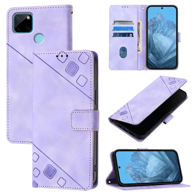 Skin-feel Embossed Leather Phone Case, For Realme C21Y, For Realme V13 5G / Q3 5G / Q3i 5G, For Realme 8 / 8 Pro, For Realme GT 5G / Realme GT Neo