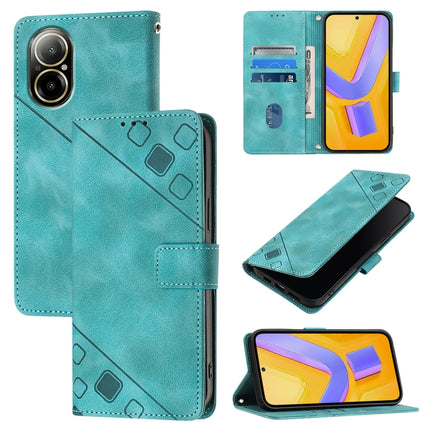 Skin-feel Embossed Leather Phone Case, For Realme 12 Pro / 12 Pro+ 5G Global, For Realme C67 4G Global, For Realme C67 5G India / Narzo 60x 5G Global, For Realme 11 5G Global / Realme 11x 5G
