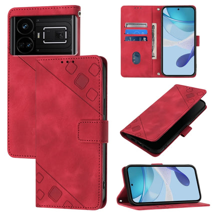Skin-feel Embossed Leather Phone Case, For Realme C21Y, For Realme V13 5G / Q3 5G / Q3i 5G, For Realme 8 / 8 Pro, For Realme GT 5G / Realme GT Neo