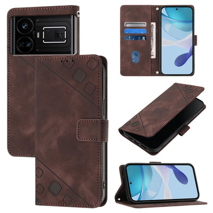Skin-feel Embossed Leather Phone Case, For Realme C21Y, For Realme V13 5G / Q3 5G / Q3i 5G, For Realme 8 / 8 Pro, For Realme GT 5G / Realme GT Neo