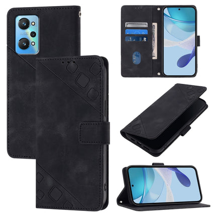 Skin-feel Embossed Leather Phone Case, For Realme GT Neo 3T, For Realme Narzo 50 5G / Realme V23, For Realme 8 5G / Realme 9 5G India, For Realme C20 / C11 2021 / C21