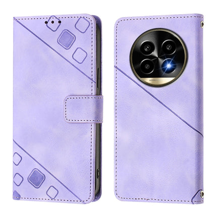 Skin-feel Embossed Leather Phone Case, For Realme 13 Pro 5G / 13 Pro+ 5G, For Realme GT 6 5G Global, For Realme GT 6T 5G Global, For Realme 12+ 5G Global