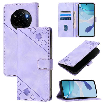 Skin-feel Embossed Leather Phone Case, For Realme C71 4G Global, For Realme Neo7 Turbo 5G, For Realme V70 / 14x Global / C75 5G, For Realme Narzo 80 Pro / 14 Pro 5G India