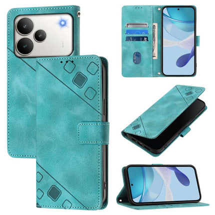 Skin-feel Embossed Leather Phone Case, For Realme P4x 5G / OnePlus Nord CE6 Lite, For Realme Note 70 4G / 70T 4G, For Realme C85 5G / 15x 5G India, For Realme P4 Pro 5G