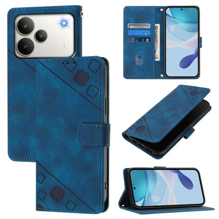 Skin-feel Embossed Leather Phone Case, For Realme P4x 5G / OnePlus Nord CE6 Lite, For Realme Note 70 4G / 70T 4G, For Realme C85 5G / 15x 5G India, For Realme P4 Pro 5G
