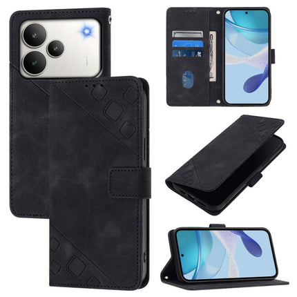Skin-feel Embossed Leather Phone Case, For Realme P4x 5G / OnePlus Nord CE6 Lite, For Realme Note 70 4G / 70T 4G, For Realme C85 5G / 15x 5G India, For Realme P4 Pro 5G