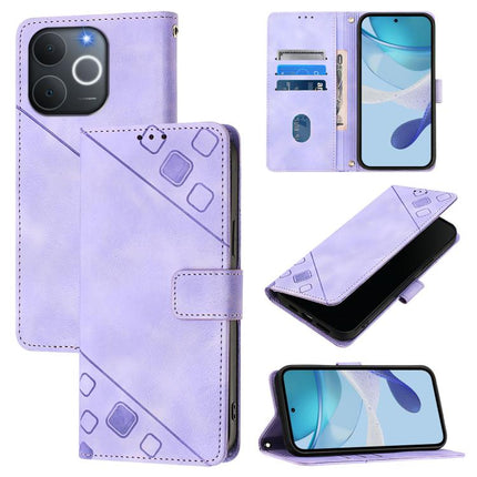 Skin-feel Embossed Leather Phone Case, For Realme P4 5G, For Realme 15T 5G Global, For Realme C71 4G India, For Realme 15 / 15 Pro 5G Global