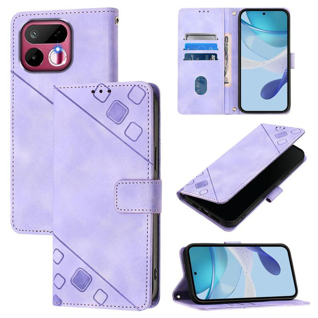 Skin-feel Embossed Leather Phone Case, For Realme 16T 5G Global, For Realme C100 5G / C85 5G Global, For Realme 16 Pro+ 5G Global, For Realme 16 Pro 5G Global