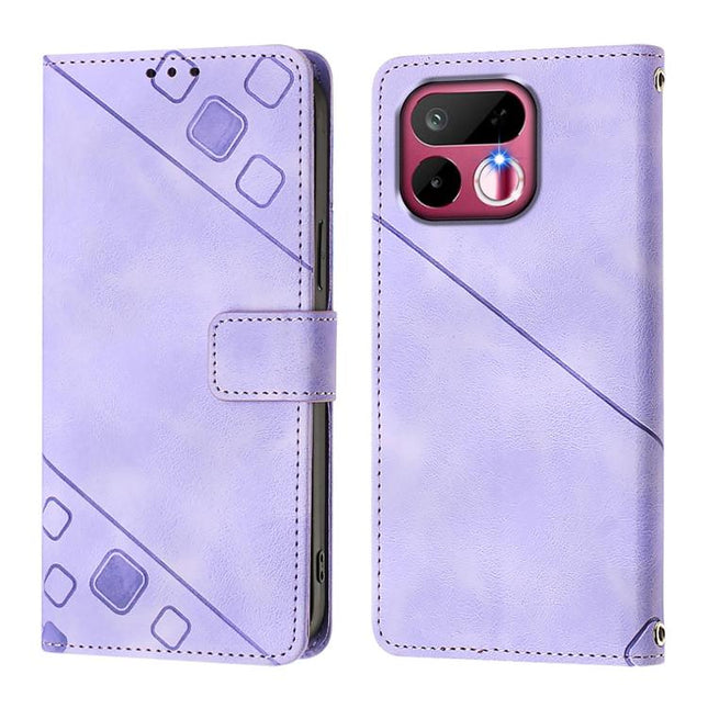 Skin-feel Embossed Leather Phone Case, For Realme 16T 5G Global, For Realme C100 5G / C85 5G Global, For Realme 16 Pro+ 5G Global, For Realme 16 Pro 5G Global