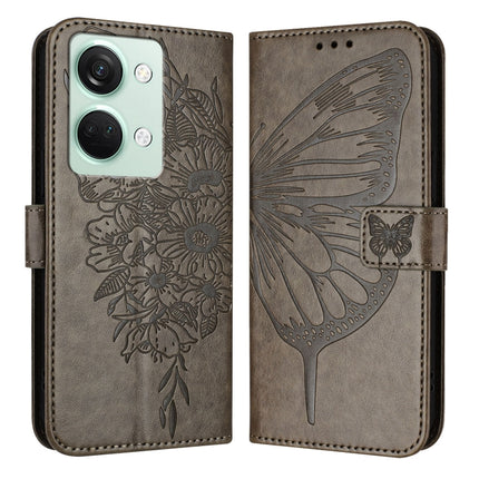 Embossed Butterfly Leather Phone Case, For OnePlus Nord CE3, For OnePlus Ace 2V / Nord 3, For OnePlus Nord N300