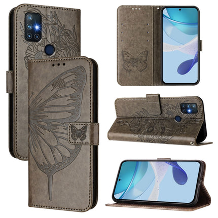 Embossed Butterfly Leather Phone Case, For OnePlus 9R / 8T, For OnePlus Nord N10 5G