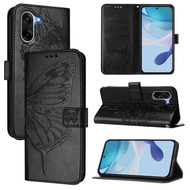Embossed Butterfly Leather Phone Case, For OnePlus Ace 5 Racing, For OnePlus Ace 5 Pro / Ace 5, For OnePlus Nord 4 5G