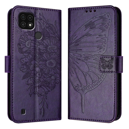 Embossed Butterfly Leather Phone Case, For Realme V23 / Narzo 50 5G, For Realme C20 / C11 2021 / C21, For Realme C21Y
