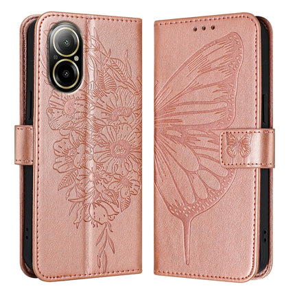 Embossed Butterfly Leather Phone Case, For Realme C67 4G Global, For Realme C67 5G India/Narzo 60x Global, For Realme 11 4G Global