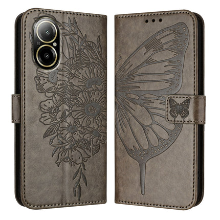 Embossed Butterfly Leather Phone Case, For Realme C67 4G Global, For Realme C67 5G India/Narzo 60x Global, For Realme 11 4G Global