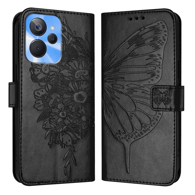 Embossed Butterfly Leather Phone Case, For Realme 10T 5G / 10s 5G / 9i 5G India, For Realme C30 4G/C30s/Narzo 50i Prime, For Realme GT Neo 3T