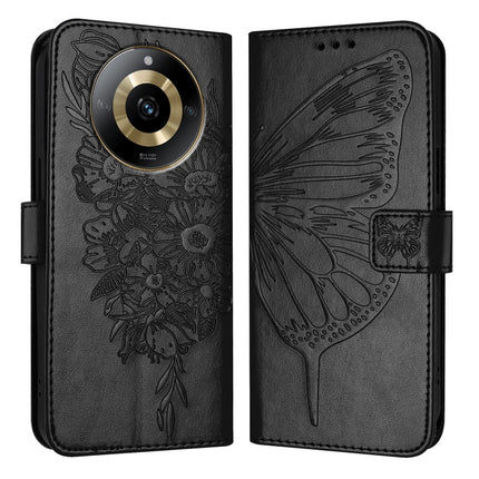 Embossed Butterfly Leather Phone Case, For Realme C67 4G Global, For Realme C67 5G India/Narzo 60x Global, For Realme 11 4G Global