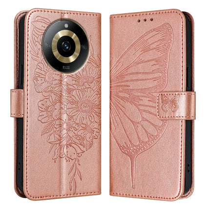 Embossed Butterfly Leather Phone Case, For Realme C67 4G Global, For Realme C67 5G India/Narzo 60x Global, For Realme 11 4G Global
